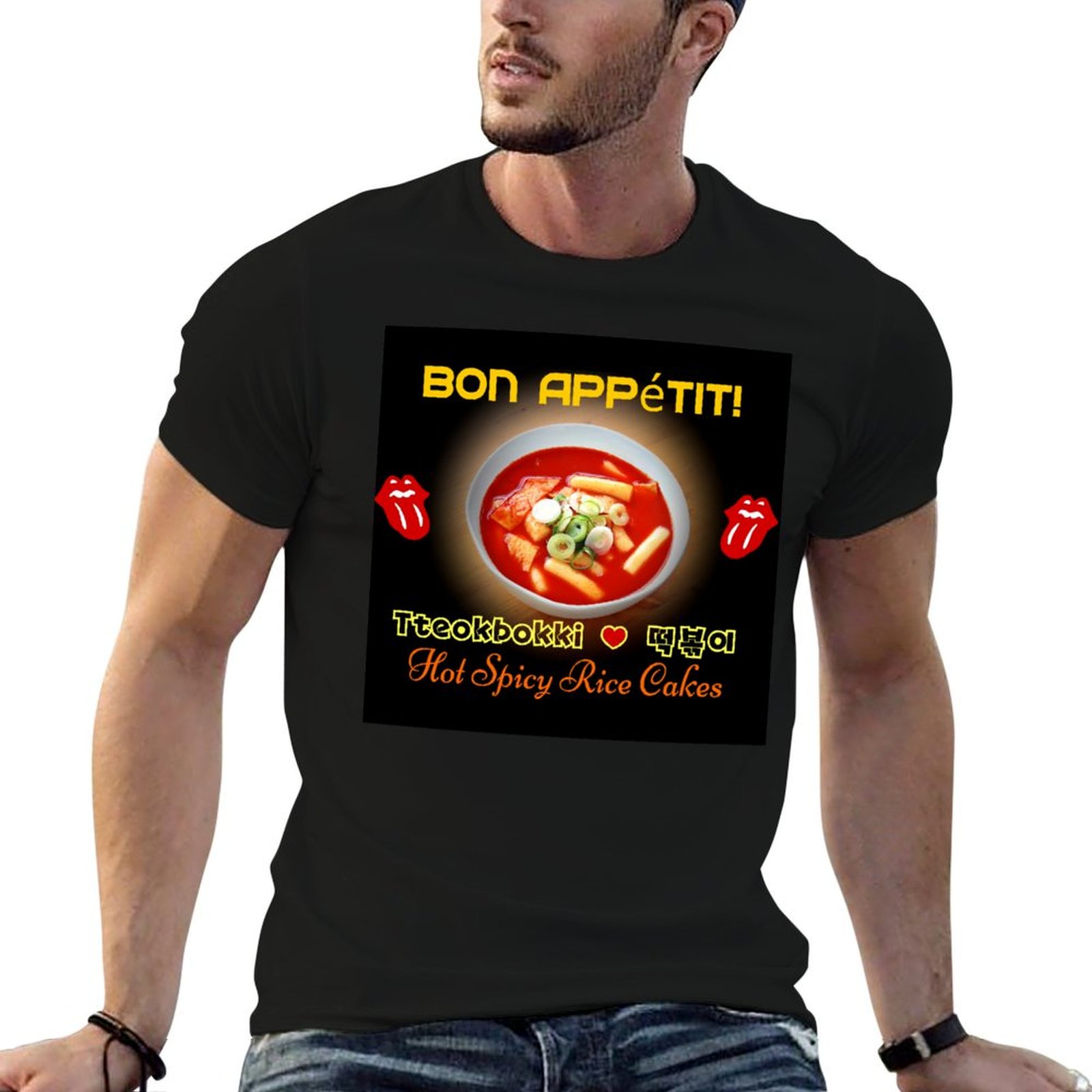 Tteokbokki Rice Cake - ? Футболка с принтом «TteokBokki-Hot &