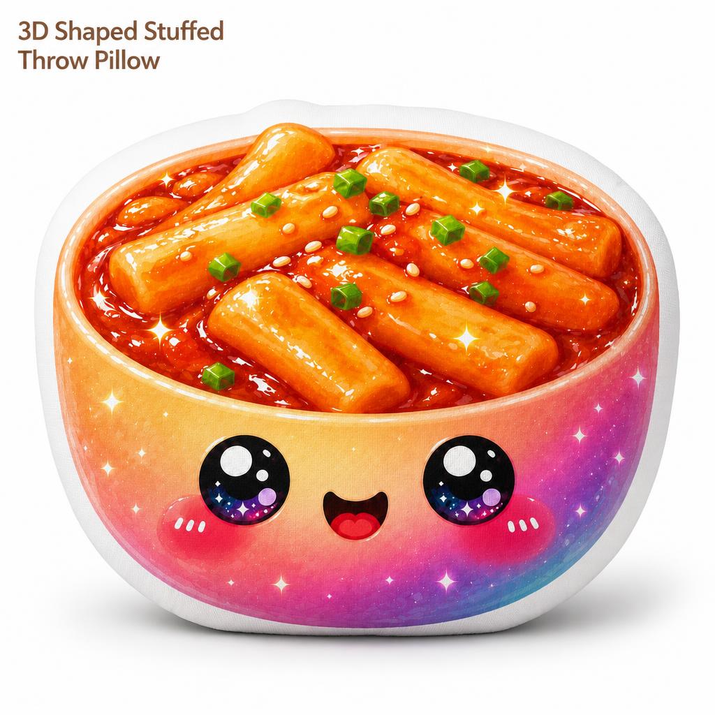 Плюшевая подушка-игрушка в фор – обзор и цена Tteokbokki Rice Cake