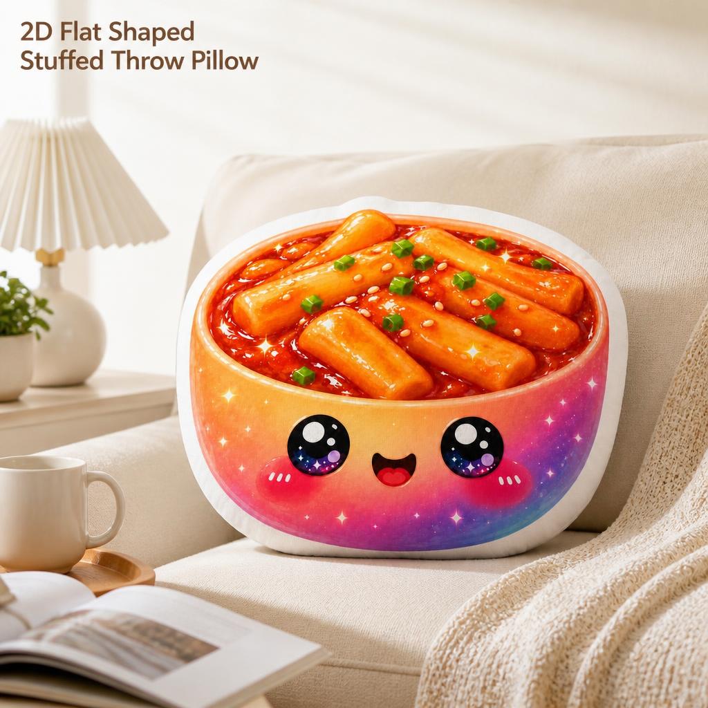 Плюшевая подушка-игрушка в фор – обзор и цена Tteokbokki Rice Cake